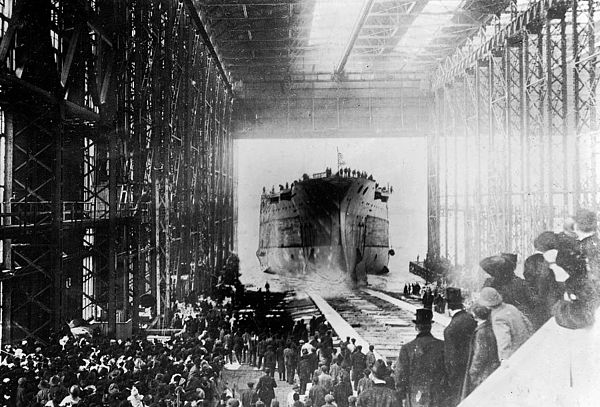 Launch of Oklahoma on 23 March 1914