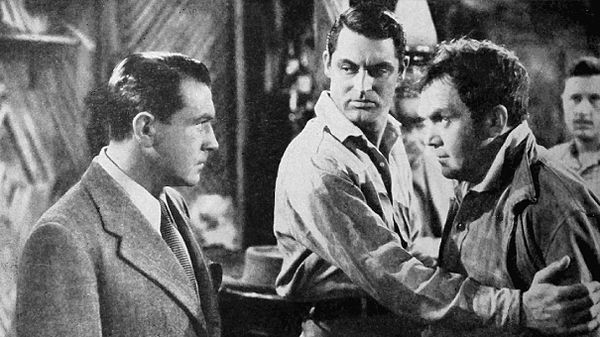 Promotional photo of Richard Barthelmess, Cary Grant and Thomas Mitchell