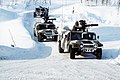 Military vehicles during exercise in Norway