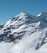 Vue du crêt Fénère depuis la télécabine d'Orelle.