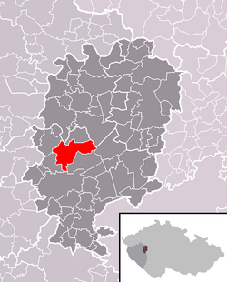 Location of Osek within Rokycany District