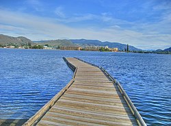 The townsite of Osoyoos Lake within the northern Okanogan Highlands in Oroville, Washington