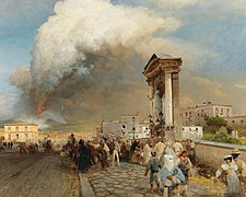 Vesuvius in Eruption 1872, painting 1890. Oswald Achenbach (1827–1905)