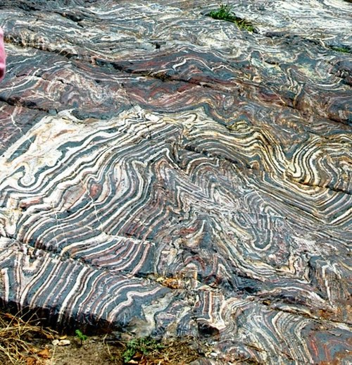 Banded iron formation in McKinley Park, Minnesota