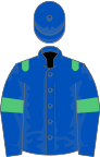 Royal blue, emerald green epaulets and armlets