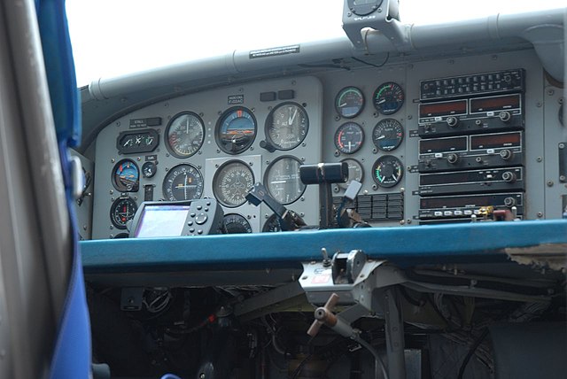 Analog cockpit instrumentation of a PC-6, 2007