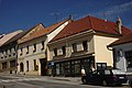 Čeština: Domy na náměstí v Pacově, kraj Vysočina English: Buildings in Pacov, at the main square. Vysočina Region, CZ