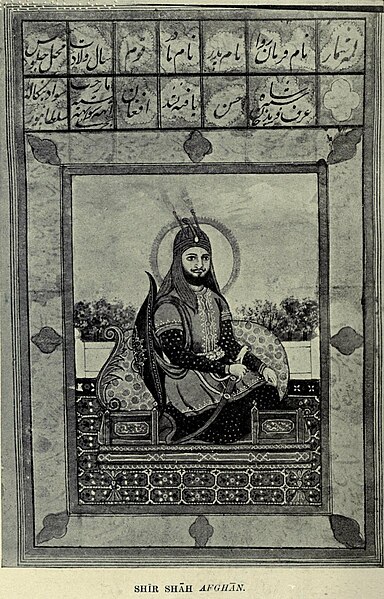 File:Painting of Sher Shah Suri from a manuscript of Tarikh-i-Khandan-i-Timuriya, prepared by the court painters of Mughal emperor Akbar, circa 16th century.jpg