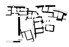 Plan der Reste des Palastes. Schicht IV.1