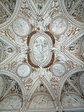Le plafond de la Salle des Travaux d'Hercule, Palais Baviera de Senigallia.