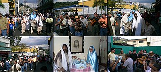 Different moments of Paradura del Nino, Venezuelan tradition celebrated on February 2 Paradura del nino, Baruta.jpg