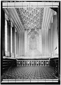 Four-story high grand lobby of the Paramount Theatre in Oakland, California (1932)