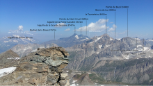 Landschap van de Grées Alpen (richting Grande Sassière)