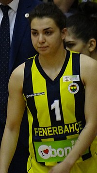 Pelin Bilgiç Fenerbahçe Women's Basketball vs Mersin Büyükşehir Belediyesi (women's basketball) TWBL 20180121 (cropped).jpg