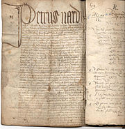 Folder (ty. 'Aktendeckel', aktomslag. 1400-tallet)