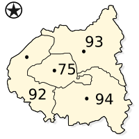 Localisation des équipes 2014-15 de la ligue