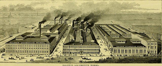 Baldwin Locomotive Works in 1875