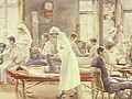 Physical therapy at Bath hospital. Watercolour by E. Horton, Wellcome V0017314.jpg