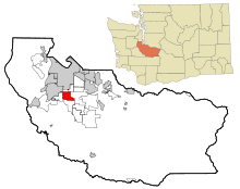 Pierce County Washington Incorporated en Unincorporated gebieden Parkland Highlighted.svg