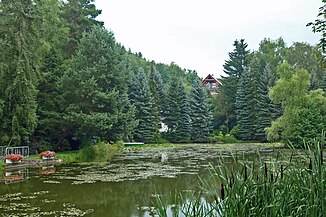 Pond in Welschhufe (Bannewitz) fed by the Poisenbach