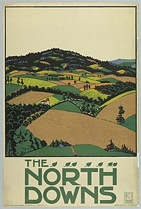 Poster, The North Downs, for London Underground (1915)