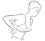 7. Put the brassiere on correctly for a better fit.