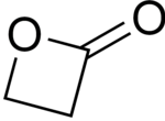 Strukturní vzorec β-propiolaktonu