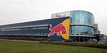 The Red Bull Technology factory in Tilbrook, home of Red Bull Racing since 2004. Red Bull Racing factory south-west.jpg