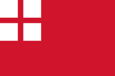 The naval Red Ensign of the former Kingdom of England from which the flags of New England are derived.[4]