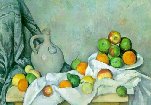 Cézanne – Rideau, Cruchon et Compotier