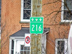 Route 216 dans l'arrondissement Mont-Bellevue à Sherbrooke.