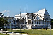Damage to the National Palace in Port-au-Prince