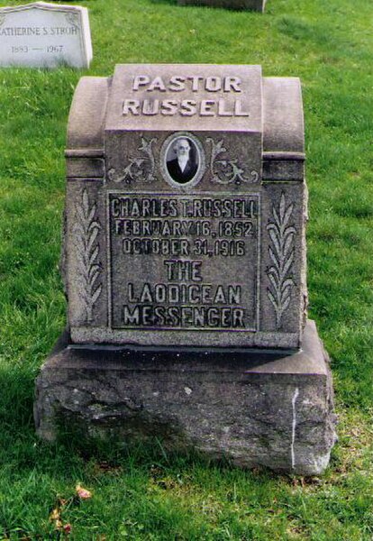 Russell's tombstone in Pittsburgh, Pennsylvania