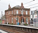 Saltcoats station, old offices and station master's house, North Ayrshire, Scotland.jpg