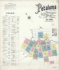 Miniatuur voor Bestand:Sanborn Fire Insurance Map from Petaluma, Sonoma County, California. LOC sanborn00756 003-1.jpg