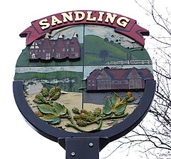 Sandling village sign - geograph.org.uk - 101692.jpg