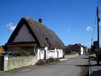 17th-century thatched cottages in School Lane School Lane, Stadhampton - geograph.org.uk - 1734177.jpg