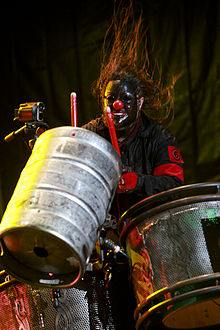 Crahan performing with Slipknot in 2009