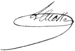 Signature de André Bruno de Frévol de Lacoste