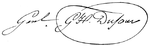 Signature de Guillaume Henri Dufour
