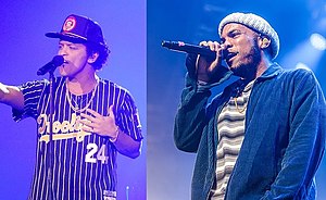 Left to right: Bruno Mars and Anderson .Paak