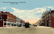 Sixth Avenue c. 1912 Sixth Avenue and Merchant Street, Emporia, KS.jpg