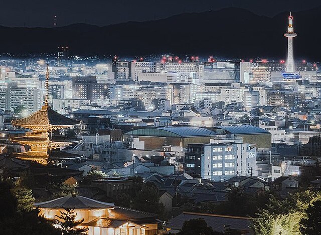 Image: Skyline of Kyoto at Night
