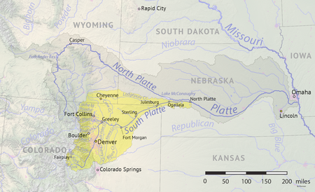 South Platte basin map