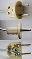 Soviet grip plug, 6 A 250 V AC, thermoset plastic