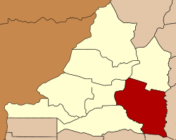 Map showing the location of the district within Banteay Meanchey Province.