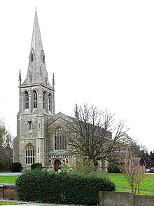 New St Andrew's Church in Kingsbury was built as a replacement for the older church, which is no longer used for Anglican worship. St Andrew, Church Lane, London NW9 - geograph.org.uk - 1744458.jpg