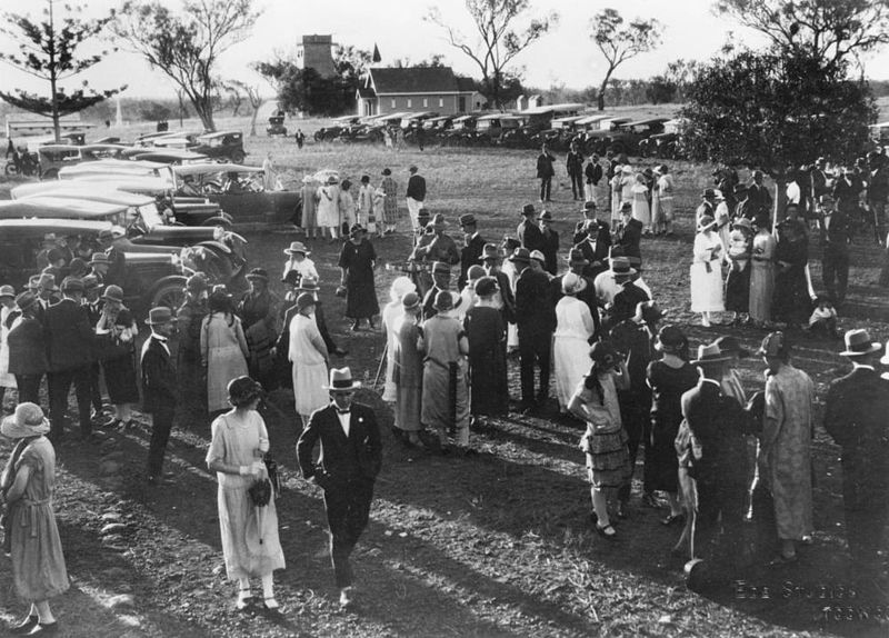 File:StateLibQld 1 41523 Social event with parked cars at Jimbour Station, Queensland, 1923.jpg