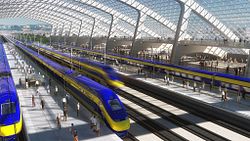 Concept van een treinstation