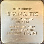 Stolperstein für Rosa Glauberg (Ostwall 263)